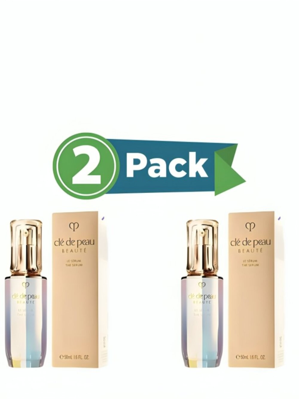 Clé de Peau Beauté Le Serum 1.6 Oz / 50mL Luxury Face Serum Pack of 2